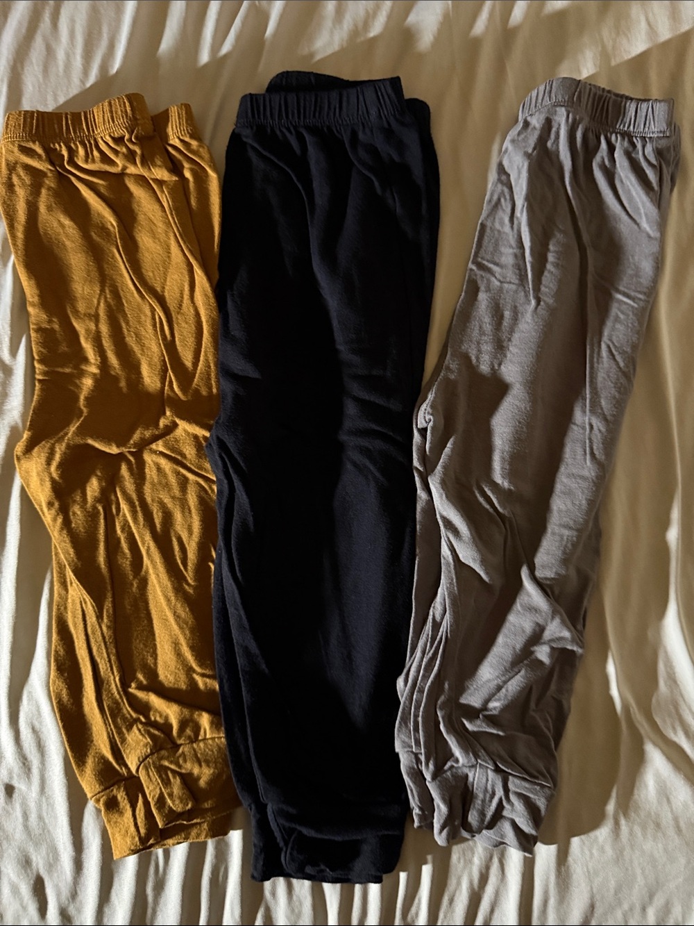 Kyte baby -Waist Jogger Pants - nutmeg, midnight and charcoal